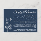 Minimale bloemorchideeën moderne veiligheidsmaatre informatiekaartje (Voorkant)