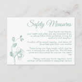 Minimale bloemorchideeën moderne veiligheidsmaatre informatiekaartje (Voorkant)