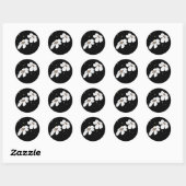 minimale bloemsticker ronde sticker (Vel)