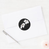 minimale bloemsticker ronde sticker (Envelop)