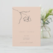 Minimale blosemtinten Delicate Fine Art bloemige b Save The Date (Staand voorkant)