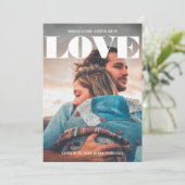 Minimale blote foto save the date (Staand voorkant)