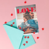 Minimale blote rode foto save the date