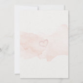 Minimale blozende perzik virtuele bruiloft uitnodi kaart (Achterkant)