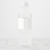 Minimale Blozende Roze Bloemhart Bruiloftsdouche Waterfles Etiket (Achterkant)