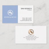 Minimale Blue Box Plumber Visitekaartje (Voorkant / Achterkant)