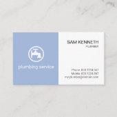 Minimale Blue Box Plumber Visitekaartje (Voorkant)