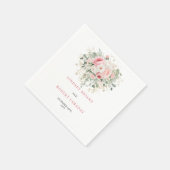 Minimale Blush Bloemengroen Gouden Trouwservetten Servet (Hoek)
