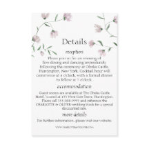 Minimale Blush Bloemige Elegante Trouwdetails Kaar