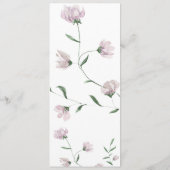 Minimale Blush Bloemige Elegante Trouwmenu Sjabloo Menu (Achterkant)
