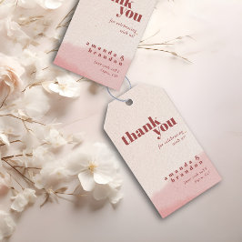 Minimale Blush Bloom Bold Script Trouw Trouw Dank Cadeaulabel