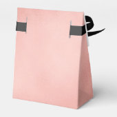 Minimale Blush en Black Custom Wedding Bedankdoosjes (Achterkant)