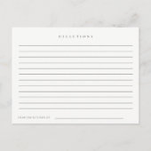 Minimale Blush Hart Bruiloft Recept Verzoek Briefkaart (Achterkant)