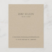 Minimale Blush Heart Kraft Business Service Logo Flyer (Achterkant)