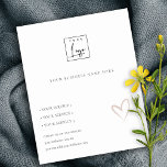 Minimale Blush Heart Kraft Business Service Logo Flyer<br><div class="desc">Neem contact met mij op via yellowfebstudio@gmail.com voor meer aanpassingen of andere overeenkomende objecten.</div>