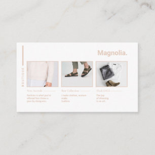 Minimale Blush Mode Foto Influencer Blogger Visitekaartje