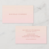 Minimale Blush Peach Gradiënt afbeelding Visitekaartje (Voorkant / Achterkant)