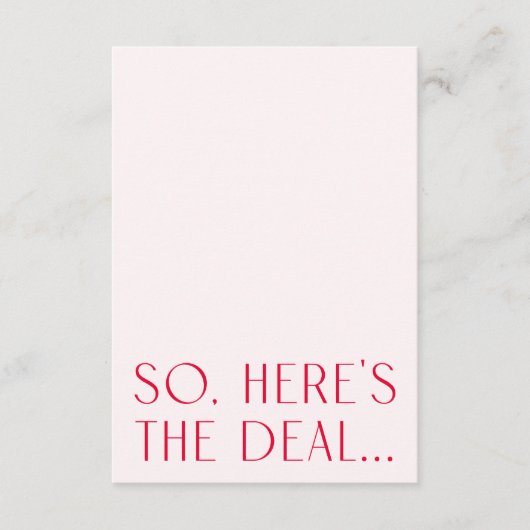 Minimale Blush Pink Details Kaart & RSVP QR Code (Voorkant)