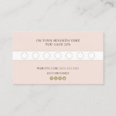 Minimale Blush Pink Loyalty Kaart (Achterkant)
