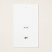 Minimale 'Blush Pink' Mode Verhangend Label prijs Visitekaartje (Achterkant)