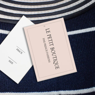 Minimale 'Blush Pink' Mode Verhangend Label prijs Visitekaartje