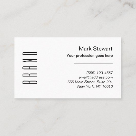 Minimale Blush Pink modern EMPIRE font Visitekaartje (Achterkant)