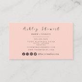 Minimale Blush Pink Modern Professional Branding Visitekaartje (Voorkant)