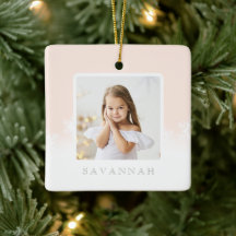 Minimale Blush Pink Ombre & Snowflake Twee foto