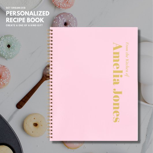 Minimale Blush Pink Recipe Book Cooking Journal Notitieboek