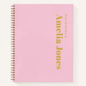 Minimale Blush Pink Recipe Book Cooking Journal Notitieboek (Voorkant)