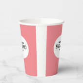 Minimale Blush Pink voor zakelijke Logo Papieren Bekers (Links)