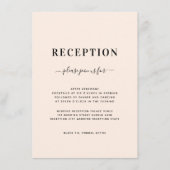 Minimale Blush Pink Weddenschap Informatiekaartje (Voorkant)