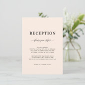 Minimale Blush Pink Weddenschap Informatiekaartje (Staand voorkant)