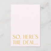 Minimale Blush Pink & Yellow Details Kaart & QR-co (Voorkant)