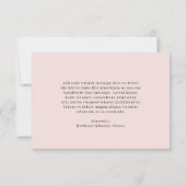 Minimale Blush Roze Eenvoudige Elegante Moderne Za Bedankkaart (Achterkant)