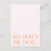 Minimale Blush roze en Oranje details Kaart & QR-c (Voorkant)