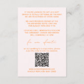 Minimale Blush roze en Oranje details Kaart & QR-c (Achterkant)