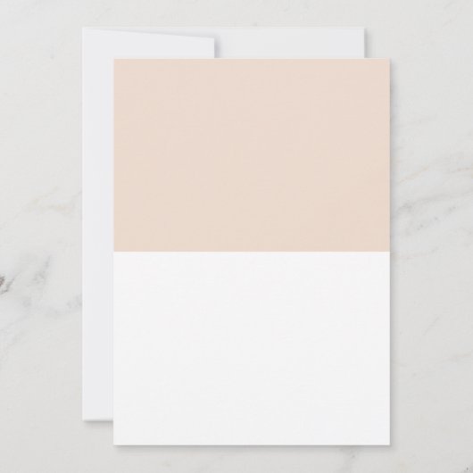 Minimale Blush roze en White Photo Save the Date (Achterkant)