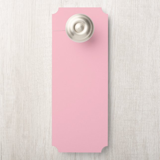 Minimale Blush Roze Hangende Deur Teken Blad Deurhanger (Op knop)