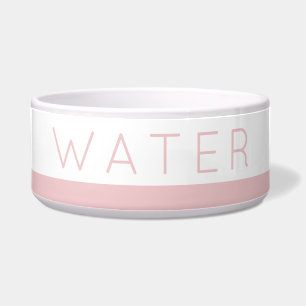 Minimale blush roze kat of dog water voerbakje