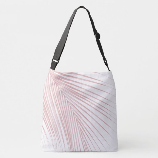 Minimale blush roze lef-droom #1 #tropical crossbody tas (Achterkant)