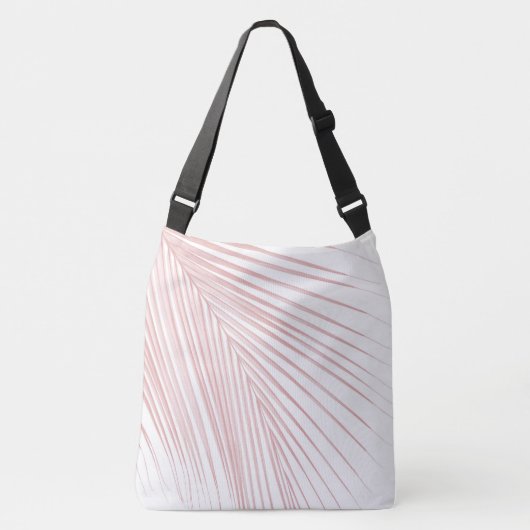 Minimale blush roze lef-droom #1 #tropical crossbody tas (Voorkant)