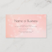 Minimale Blush Roze Subtiele Bokeh Contact Visitekaartje (Achterkant)