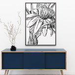 Minimale bodembekentenis voor het tekenen van een  poster<br><div class="desc">Een eenvoudige,  moderne,  minimalistische kunsttekening van de bloemenlijn in zwart-wit. Klik op Aanpassen om de achtergrondkleur te wijzigen of tekst of afbeeldingen toe te voegen. Neem contact met me op met vragen of verzoeken.</div>