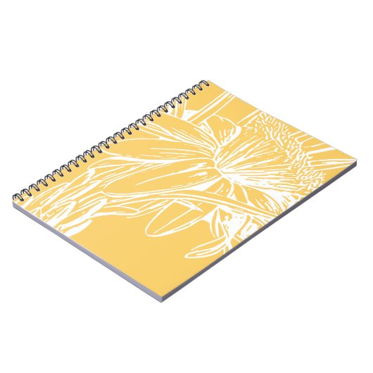 Minimale bodemlijn Tekening geel Notitieboek (Linkerzijde)