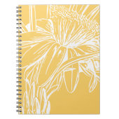 Minimale bodemlijn Tekening geel Notitieboek (Voorkant)