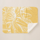 Minimale bodemlijn Tekening geel Sherpa Deken (Voorkant (horizontaal))