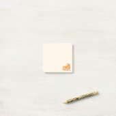 Minimale Boeklievende Oranje Kat  Post-it® Notes (Op bureau)