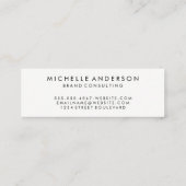 Minimale boetstekst mini visitekaartje (Achterkant)