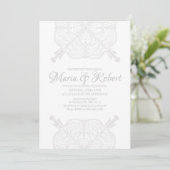 Minimale Boheemse Mandala Kunst Boho Bruiloft Kaart (Staand voorkant)